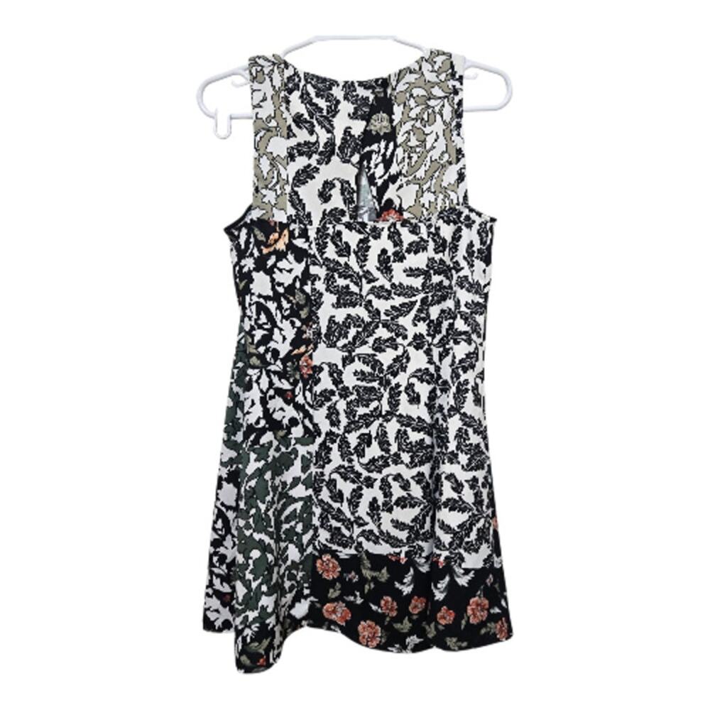 Zara Basic Floral Patchwork A-Line Mini Dress Wom… - image 2